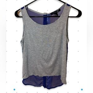 F21 NWT HI-LO Grey and Blue Women's Tank Top Small